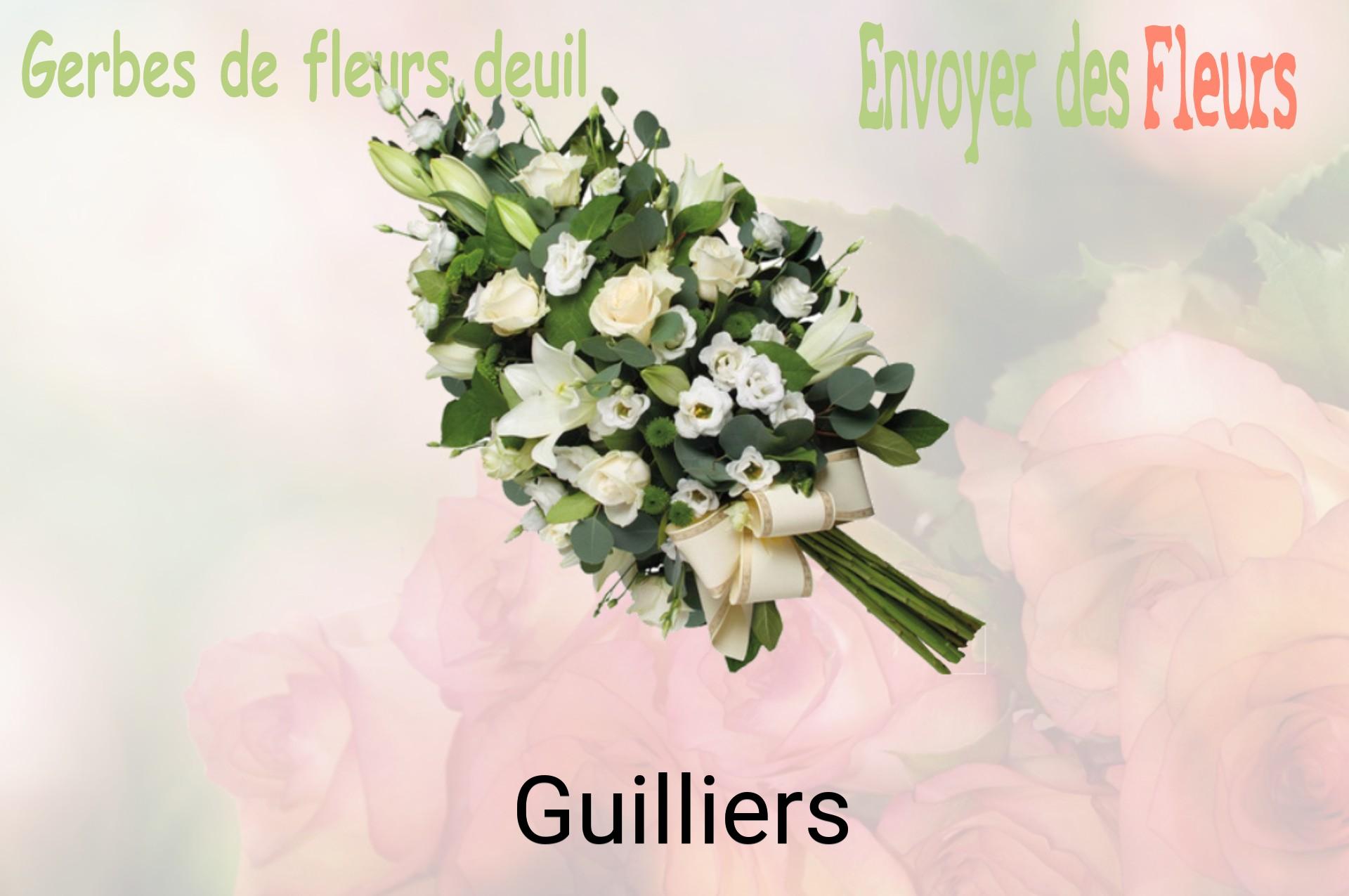 Gerbe de fleurs de deuil livrée à Guilliers